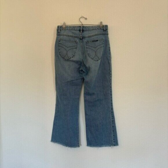 Rolla's Eastcoast Crop Flare High Rise Frayed Hem - Picture 4 of 6